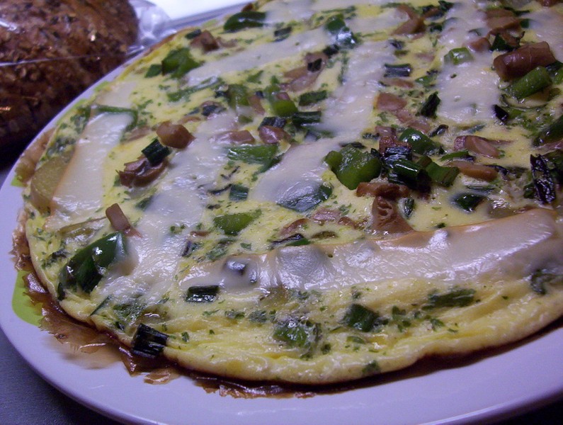 Bramborová omeleta s žampiony
