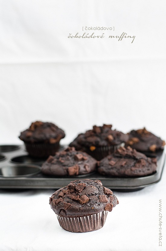 Čokoládové muffiny s podmáslím