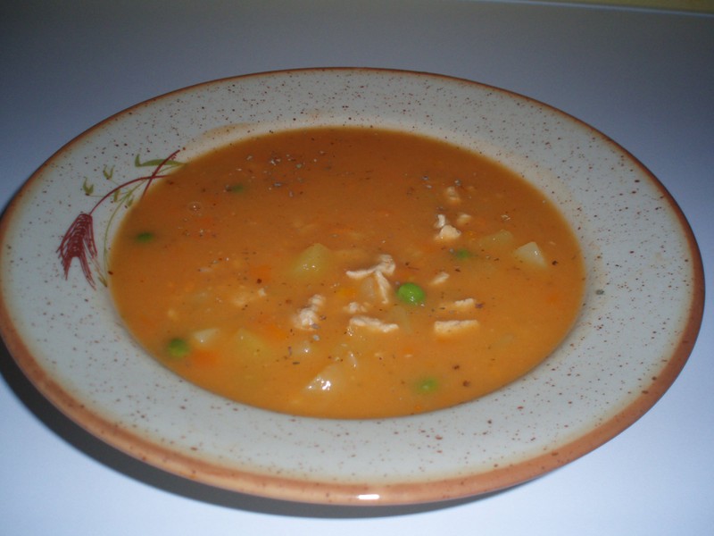 Gulášová polévka z vepřového masa