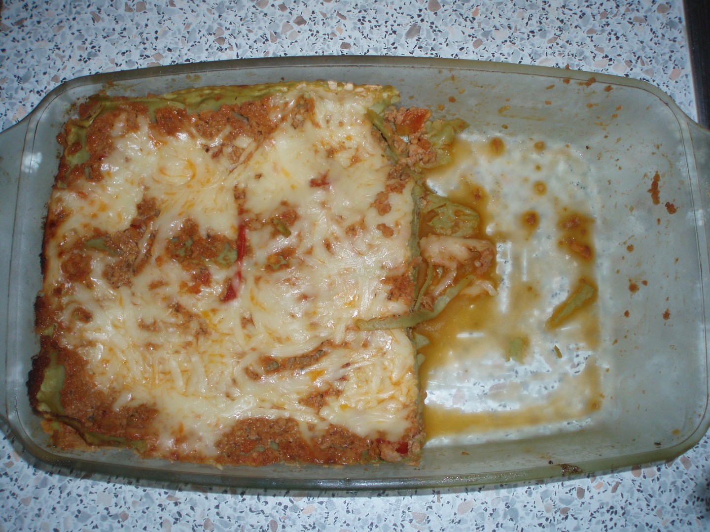 Lasagne zapečené s masem