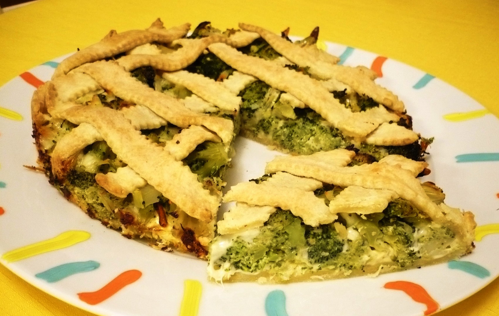 Slaný brokolicový koláč