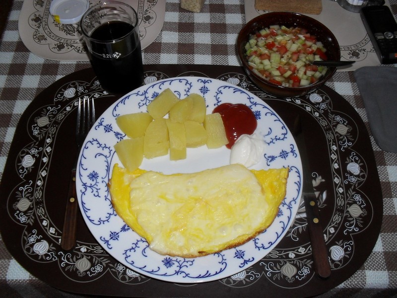 Smažený sýr s vejci